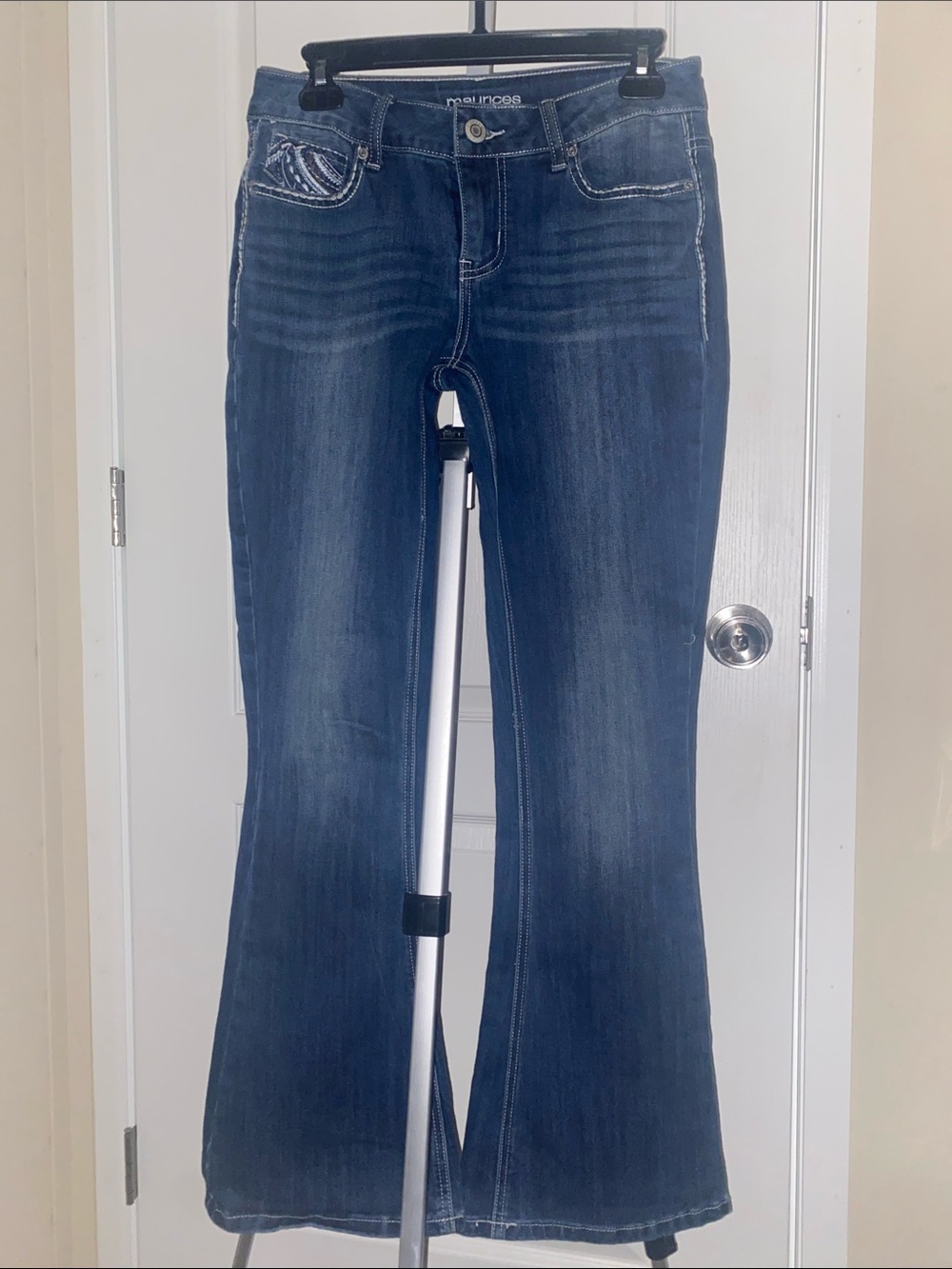 Maurices Dark Blue Wide Leg Jeans